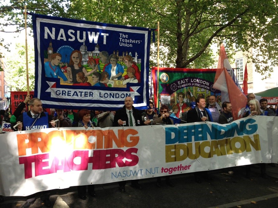 NASUWT protests about national pay in London